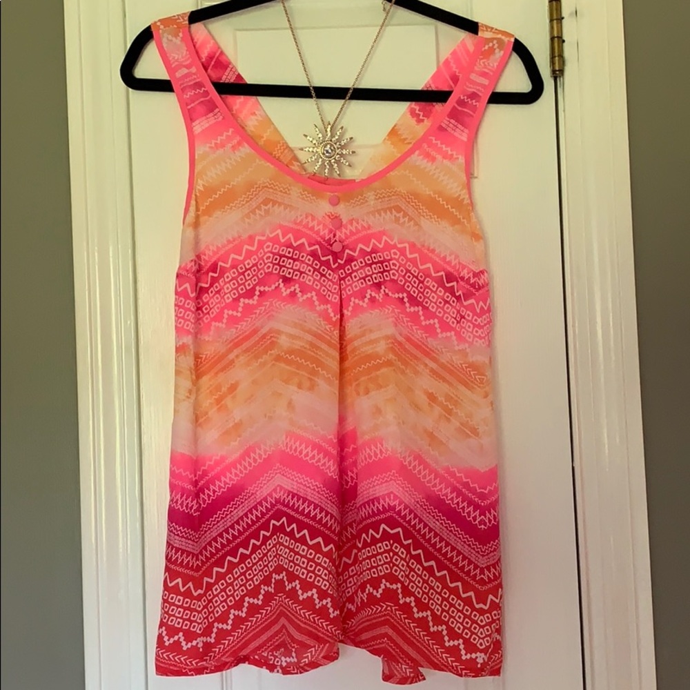 Never Worn Candies pink blouse with bow tie back